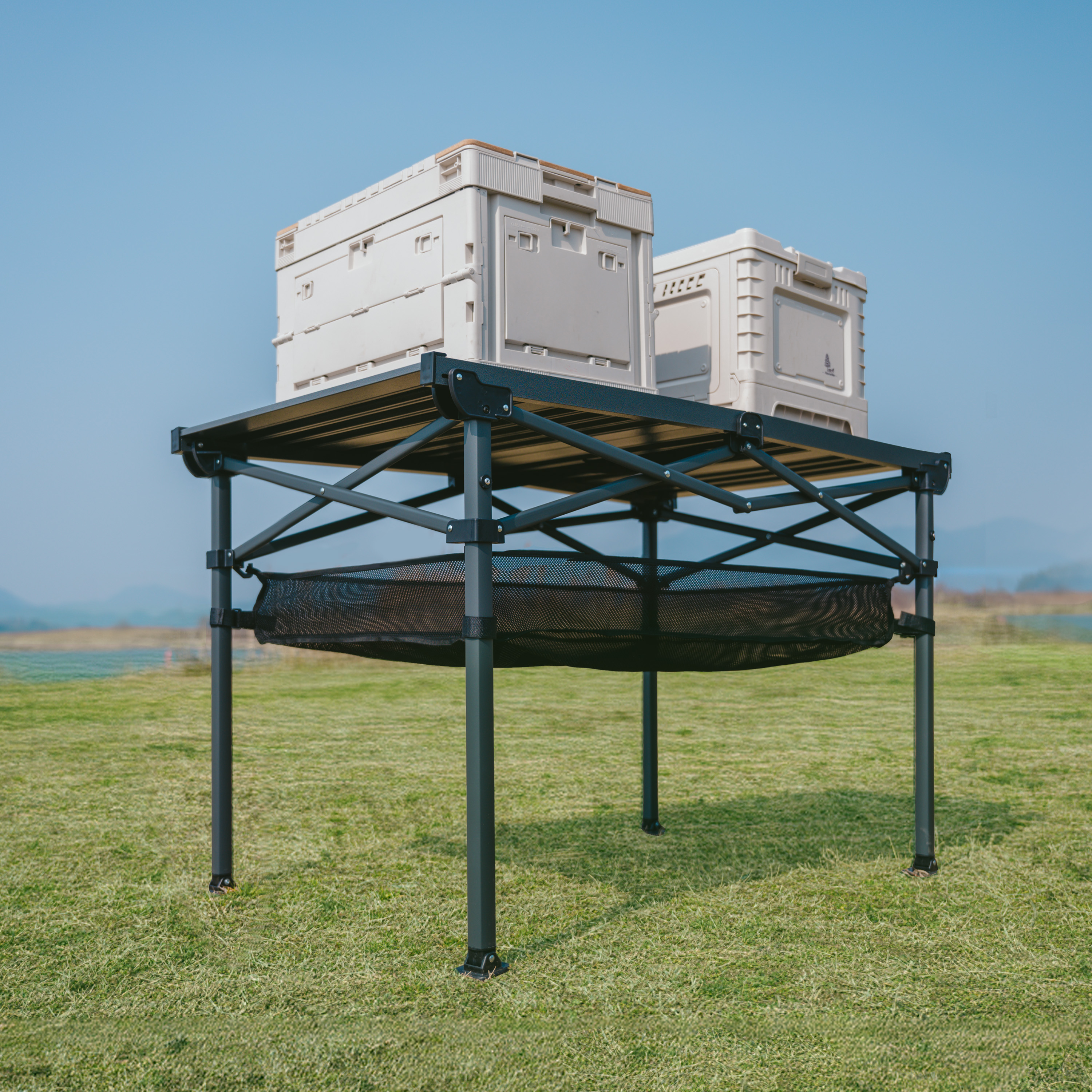 Naturehike rolovací hliníkový stolek Simple star H01 - černý